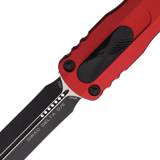 Microtech Auto Dirac Delta Red Aluminum Handle M390 Dagger Blade Premium Tactical EDC Knife by Microtech