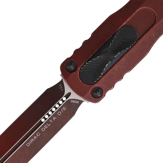 Microtech Auto Dirac Delta DE OTF Knife With M390 Blade Crimson Finish And Durable Aluminum Handle For EDC Enthusiasts by Microtech