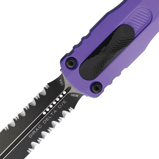 Microtech Dirac Delta Auto OTF Premium Knife 2272PU Purple Handle M390 Blade For Tactical Enthusiasts by Microtech