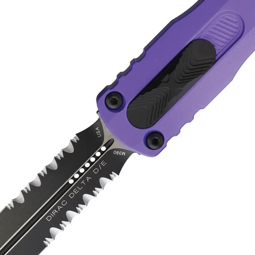 Microtech Dirac Delta Auto OTF Premium Knife 2272PU Purple Handle M390 Blade For Tactical Enthusiasts by Microtech