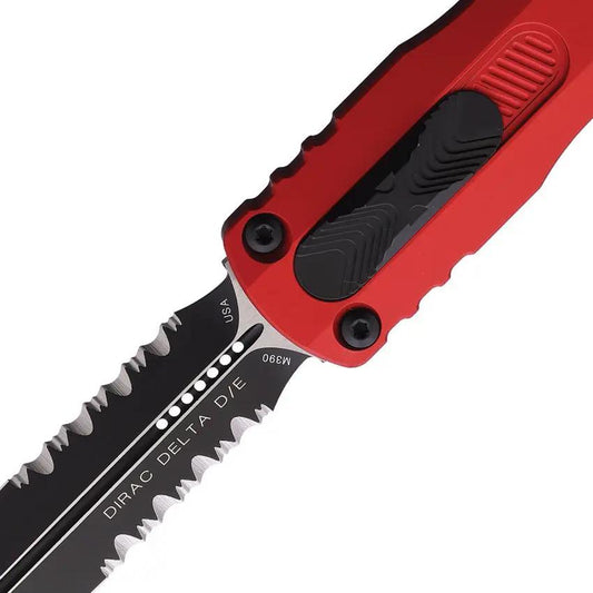 Microtech Dirac Delta Auto Knife OTF Premium Red Aluminum Handle Glass Breaker For Tactical EDC by Microtech