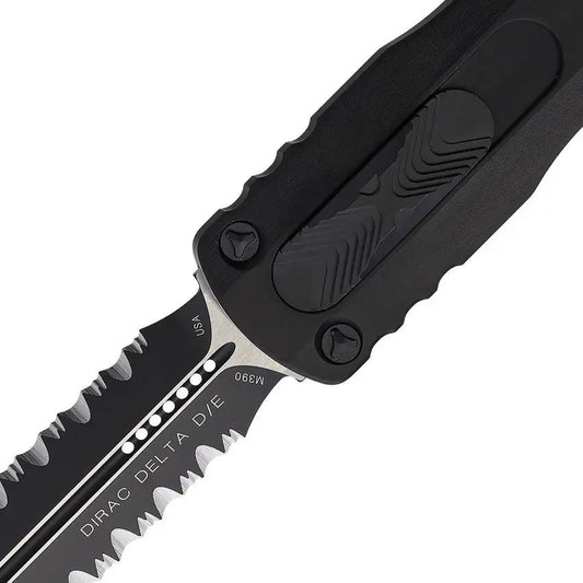 Microtech Auto Dirac Delta D E OTF Knife For Tactical EDC Enthusiasts With M390 Blade Glass Breaker Aluminum Handle by Microtech