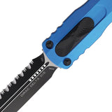 Microtech Auto Dirac Delta OTF Knife Blue Aluminum Handle Elite M390 Blade Glass Breaker Pocket Clip For EDC Enthusiasts by Microtech