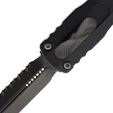 Microtech Auto Dirac Delta D E OTF Knife With Automatic Opening DLC Coated M390 Serrated Blade For Tactical Enthusiasts by Microtech