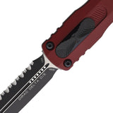 Microtech Auto Dirac Delta DE OTF Knife EDC Ready With M390 Dagger Blade Merlot Aluminum Glass Breaker Pocket Clip by Microtech