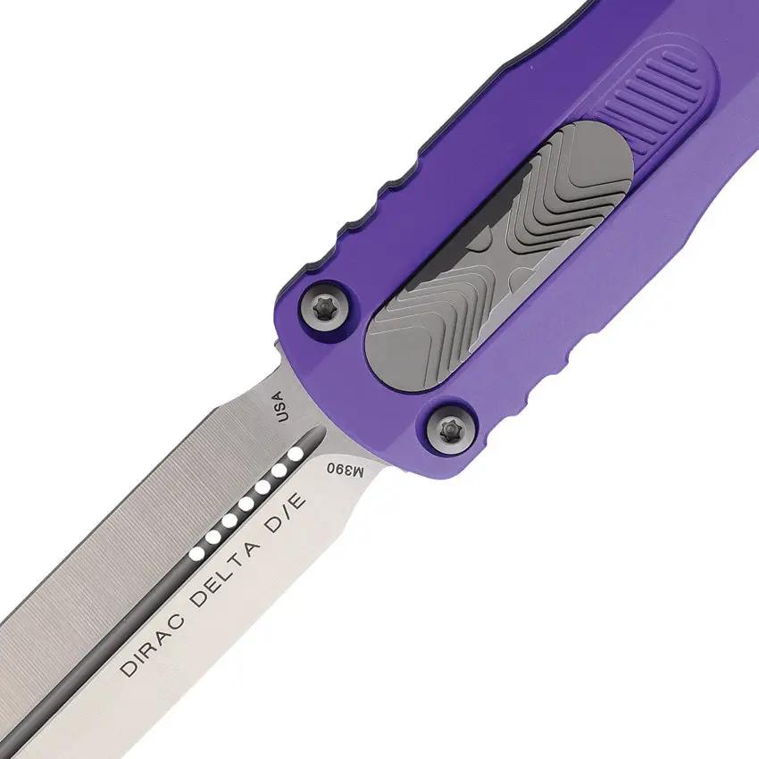 Microtech Auto Dirac Delta D/E OTF Knife Premium Bohler M390 Blade Purple Aluminum Handle For Tactical EDC Enthusiasts by Microtech