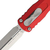Microtech Auto Dirac Delta DoubleEdge OTF Dagger Knife Red Aluminum Handle Glass Breaker Pocket Clip For Collectors by Microtech