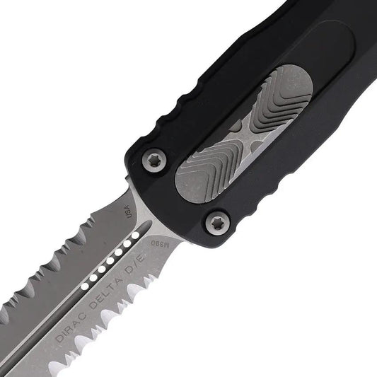 Microtech Auto Dirac Delta DE OTF Knife with 3.79in Double-Edge M390 Blade Glass Breaker for Collectors by Microtech