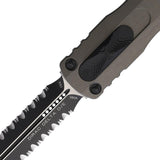 Microtech Auto Dirac Delta D/E OTF Gry 227-D3NC Tactical EDC Knife With Auto Opening, Serrated Double-Edge Blade by Microtech