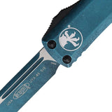Microtech UTX85 Auto OTF Knife Weathered Turquoise M390 Blade Aluminum Handle For Collectors And EDC Fans by Microtech