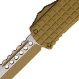 Microtech Hera Auto OTF Knife With Premium Cerakote 3In Tanto Blade Coyote Tan Frag Aluminum Handle EDC Collectors by Microtech
