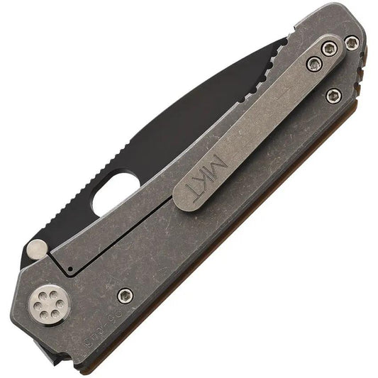 Medford Deployment Framelock MD002DPQ-09TM-TSCS - 4.13in D2 Blade, Black PVD Finish, Tan G10 Handle by Medford
