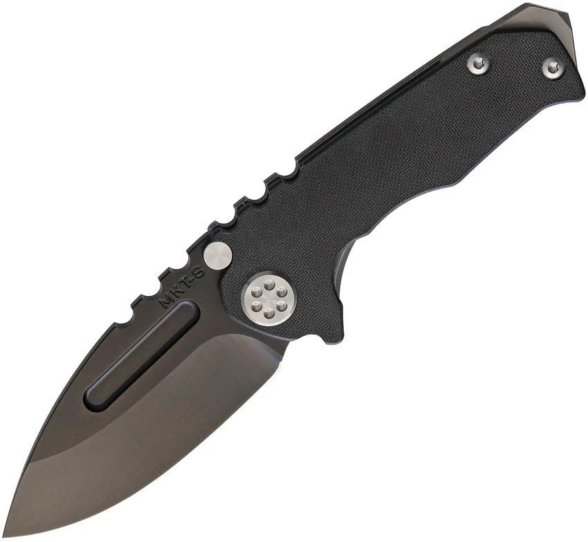 Medford Micro Praetorian G Framelock - S35VN Black PVD Drop Point Knife With Black G10 Handle