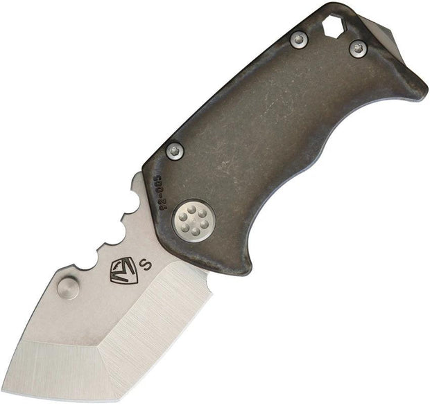 Medford Panzer Framelock - S35VN Tanto Blade With Anodized Titanium Handle And Glass Breaker