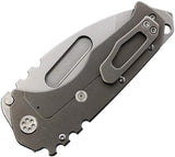 Medford Praetorian G Framelock Knife - S35VN Tanto Blade Black G10 Handle Titanium Back Glass Breaker by Medford