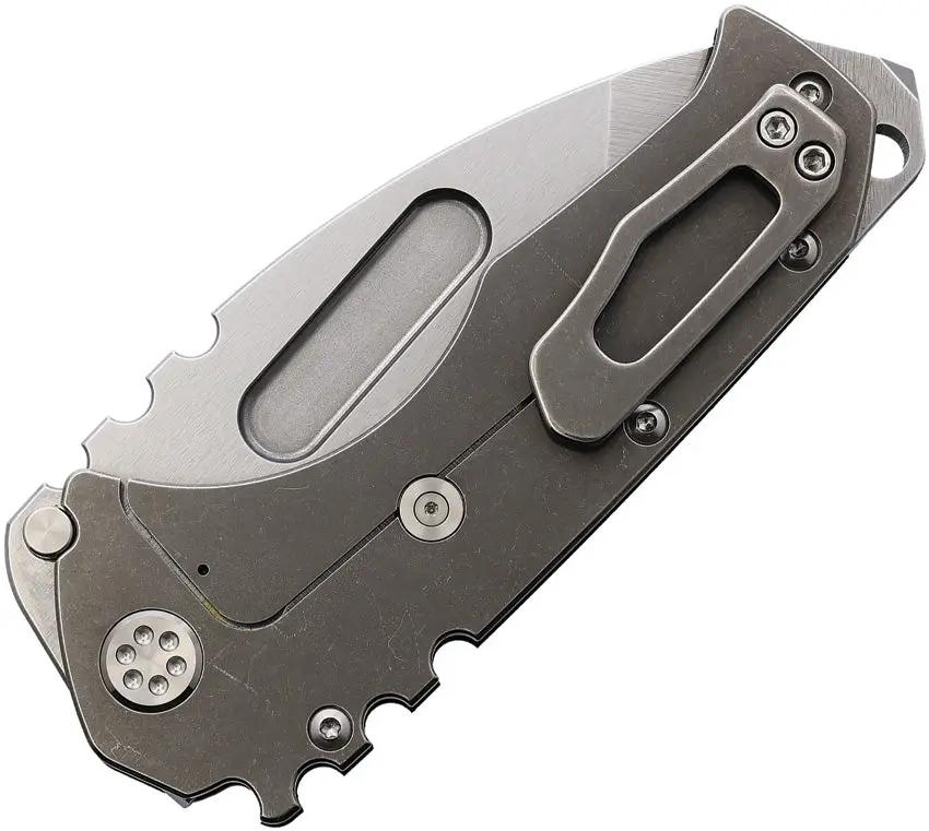 Medford Praetorian G Framelock Knife - S35VN Tanto Blade Black G10 Handle Titanium Back Glass Breaker by Medford