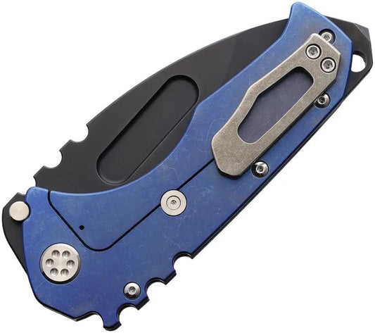 Medford Praetorian T Framelock Knife - Black DLC S45VN Drop Point Blade, Flame Anodized Titanium Handle by Medford