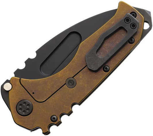 Medford Praetorian T Framelock Knife - Bronze Anodized Titanium Handle With CPM-20CV Tanto Blade by Medford