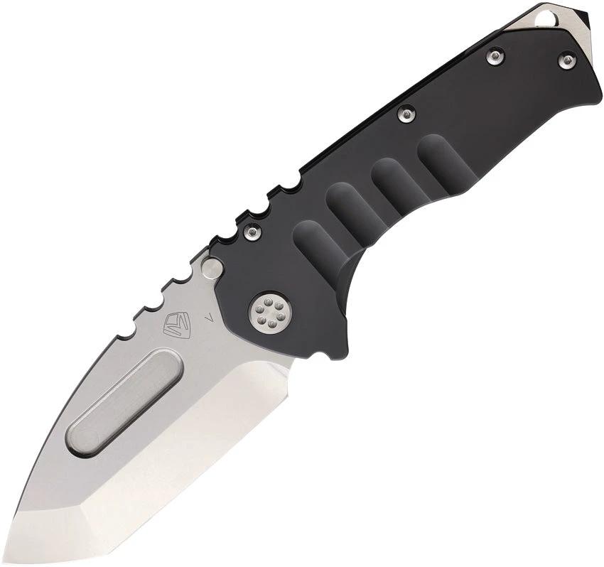Medford Praetorian T Framelock DLC - CPM-20CV Tanto Blade, Black DLC Titanium Handle, Glass Breaker