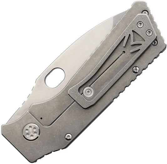 Medford TFF-1 Framelock S45VN Knife - Tumbled Titanium Handle, Drop Point Blade, Thumb Pull by Medford