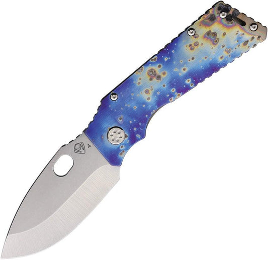 Medford TFF-1 Framelock - S45VN Drop Point Blade, Solar Flare Titanium Handle With Thumb Pull And Pocket Clip
