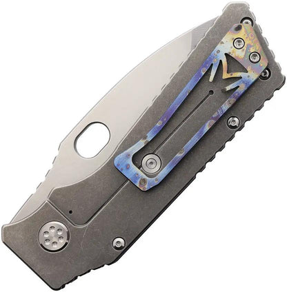 Medford TFF-1 Framelock - S45VN Drop Point Blade, Solar Flare Titanium Handle With Thumb Pull And Pocket Clip by Medford