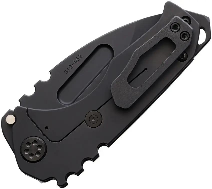 Medford Genesis T Framelock Flat DP - S45VN Steel Black DLC Titanium Handle Drop Point Blade by Medford