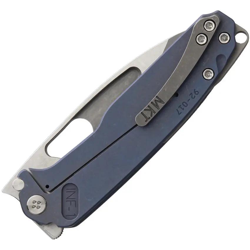 Medford Infraction Framelock MK031STQ-37A2 - Blue Anodized Titanium Handle With S35VN Drop Point Blade by Medford