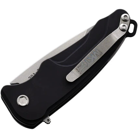 Medford Smooth Criminal Button Lock - S35VN Blade, Black Anodized Aluminum Handle, Extended Tang by Medford
