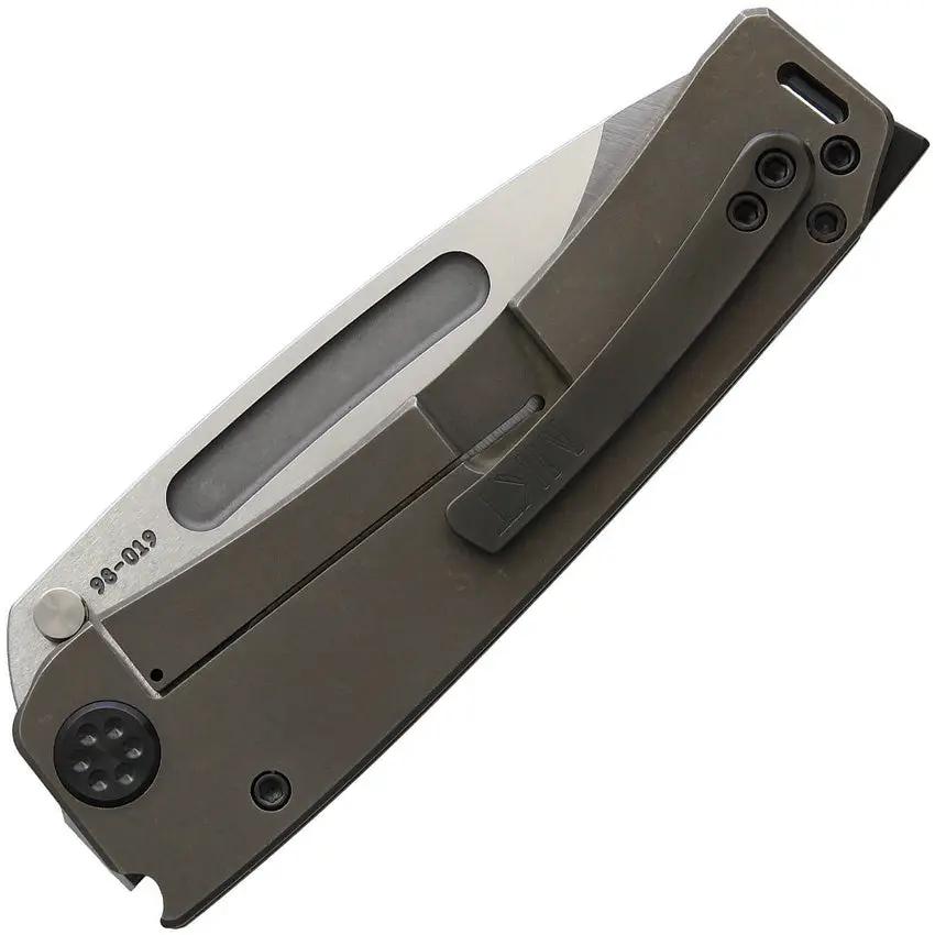 Medford Marauder H Framelock Knife - 4.25in S35VN Blade, Bronze Anodized Titanium Handle, Thumb Stud, 5in Closed by Medford
