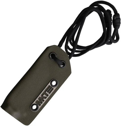 Medford Micro Tanto Fixed Blade OD MK053VTQ-10KO-SPQ3 - Tumbled CPM-20CV Blade With OD Green G10 Handle by Medford