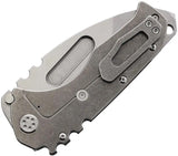 Medford Praetorian G Framelock Knife - D2 Tool Steel Tanto Blade Black G10 Handle Titanium Back Pocket Clip by Medford