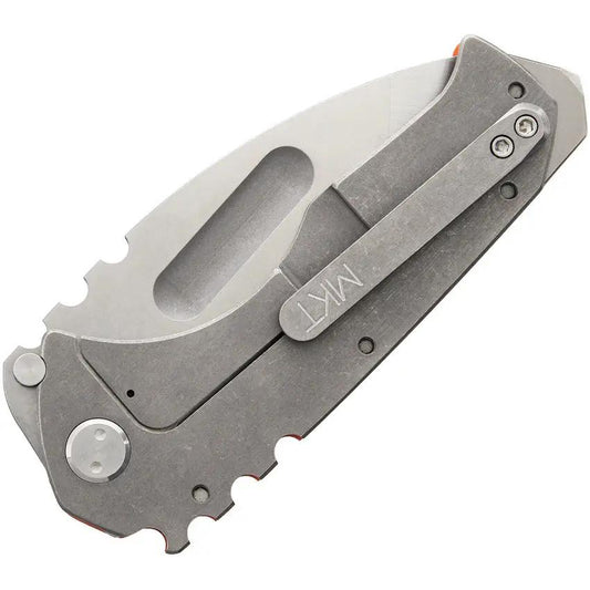 Medford Praetorian G Framelock - Orange G10 Front Handle, D2 Tool Steel Tanto Blade, Thumb Stud by Medford