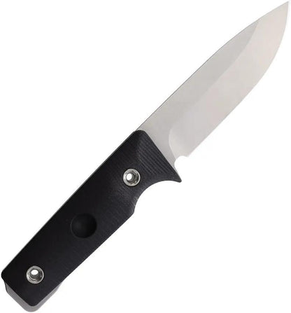 Medford The San PS Fixed Blade Knife - CPM-3V 4.25in Blade, Black G10, Full Tang, Includes Case And Leather Sheath by Medford