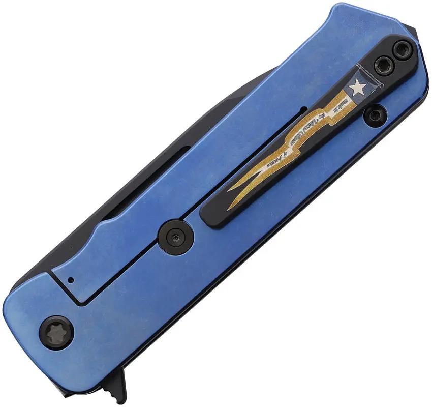 Medford TFF-4 Framelock Flame - 3.5in S45VN Drop Point Blade Solar Flare Titanium Handle by Medford