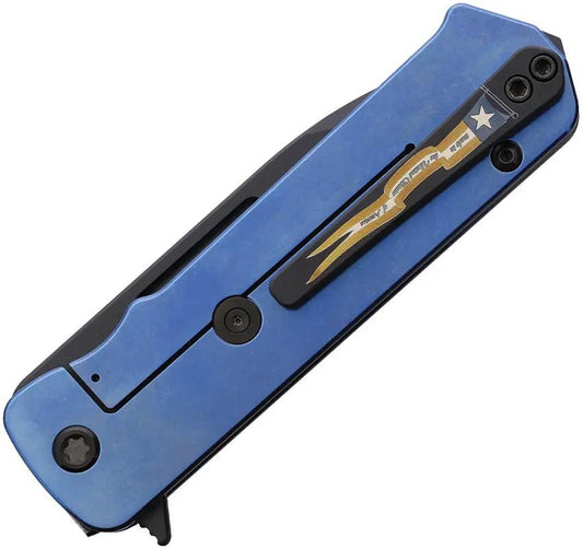 Medford TFF-4 Framelock Flame - 3.5in S45VN Drop Point Blade Solar Flare Titanium Handle by Medford