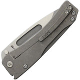 Medford Slim Midi Framelock MK201STD-03TM - Anodized Titanium Handle, S35VN Drop Point Blade, Water Tight Case by Medford