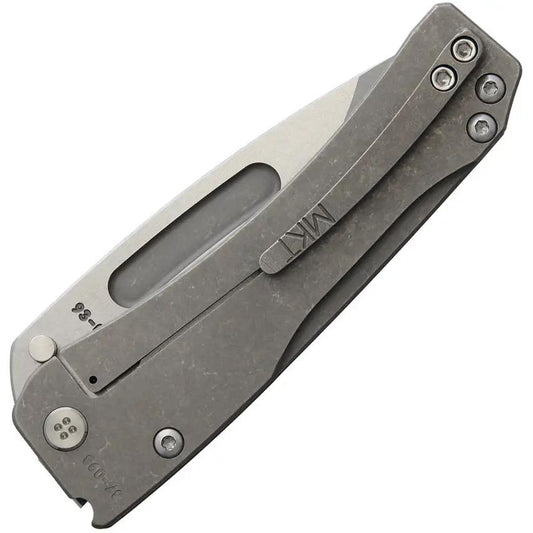 Medford Slim Midi Framelock MK201STD-03TM - Anodized Titanium Handle, S35VN Drop Point Blade, Water Tight Case by Medford