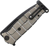 Medford USMC FF Framelock Gray Folding Knife - 4 Inch S35VN Drop Point Blade Titanium Handle by Medford