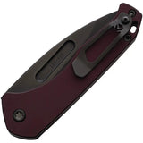 Medford Auto Swift Button Lock - Automatic Opening With Red PVD Titanium Handle And Black S45VN Drop Point Blade by Medford