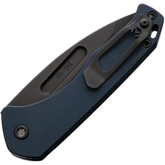 Medford Auto Swift Button Lock Blue MK206SPT-44AU-TPCP - Automatic Opening Knife With Blue Anodized Aluminum Handle by Medford