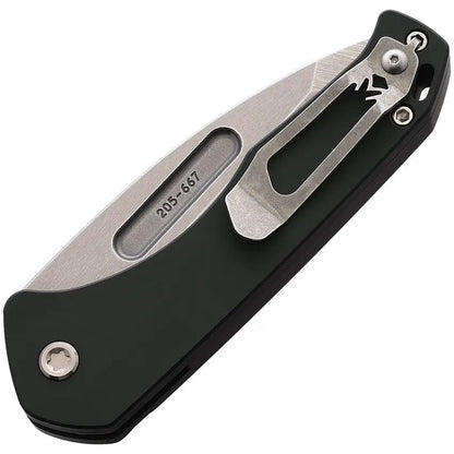 Medford Auto Swift Button Lock - Green Anodized Aluminum Handle, S35VN Blade, Lanyard Hole by Medford
