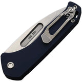 Medford Auto Swift Button Lock - Blue Anodized Aluminum Handle With S35VN Tanto Blade by Medford