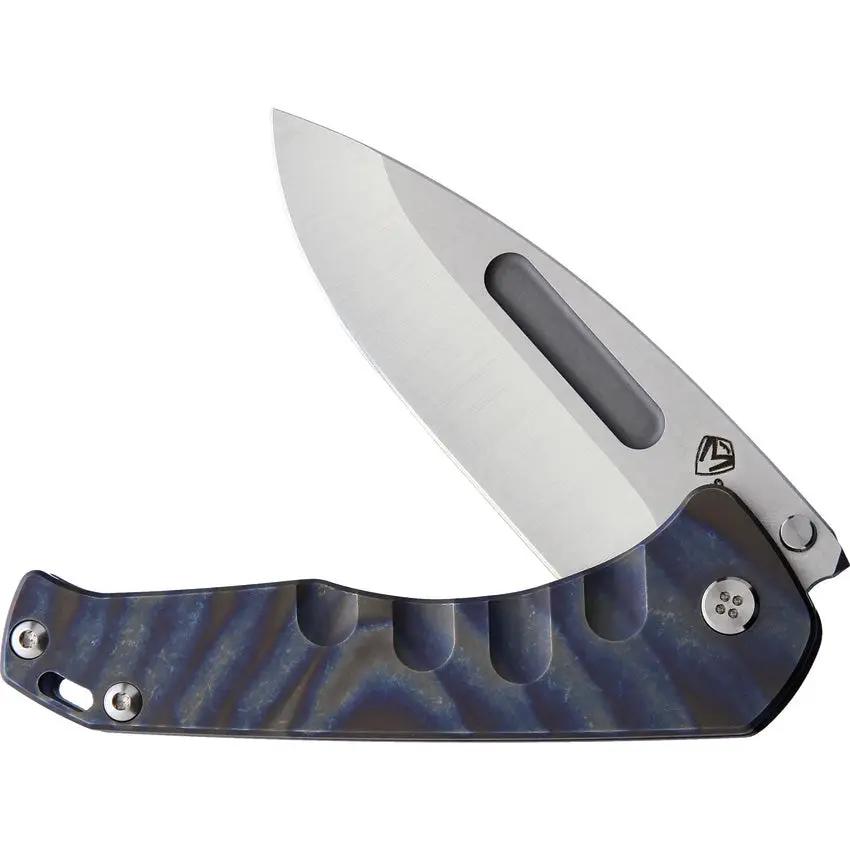 Medford Praetorian Slim Framelock - Flame Anodized Titanium Handle and S35VN Drop Point Blade by Medford