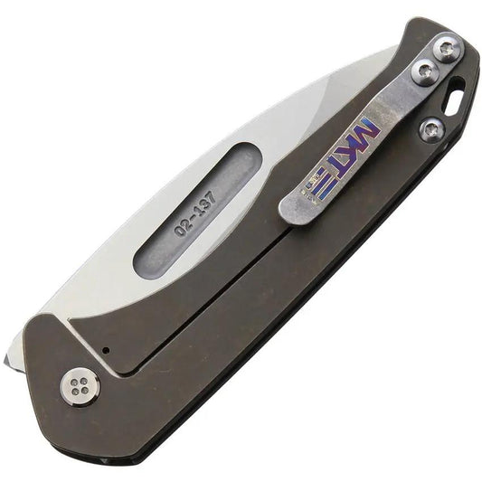 Medford Praetorian Slim Framelock - Bronze Anodized Titanium Handle, S35VN Blade, 4.38in Closed by Medford