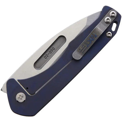 Medford Praetorian Slim Framelock - Blue Anodized Titanium Handle With S35VN Tanto Blade by Medford