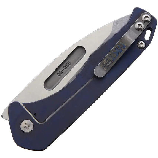Medford Praetorian Slim Framelock - Blue Anodized Titanium Handle With S35VN Tanto Blade by Medford