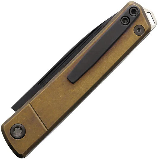 Medford Gentleman Jack 2 Bronze DP Knife - S45VN Drop Point Blade, Bronze Handle, 4 Inch Closed by Medford