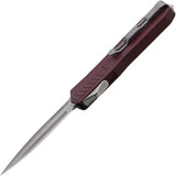 Medford Auto Merc-1 OTF Dagger - Automatic Opening, 5 Inch Closed, Red Aluminum Handle, S45VN Blade by Medford
