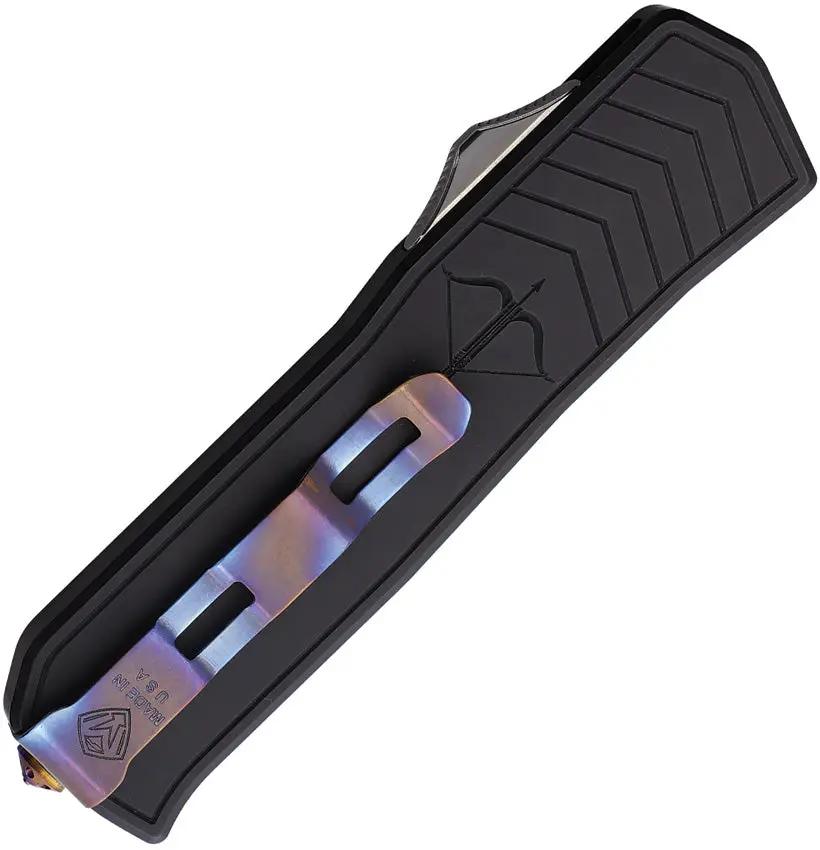 Medford Merc 1 OTF Tanto Flame Knife With Glass Breaker And S45VN Blade - 5 Inch Closed Black Aluminum Handle by Medford